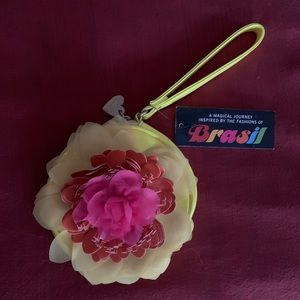 Betsey Johnson Yellow Wristlet